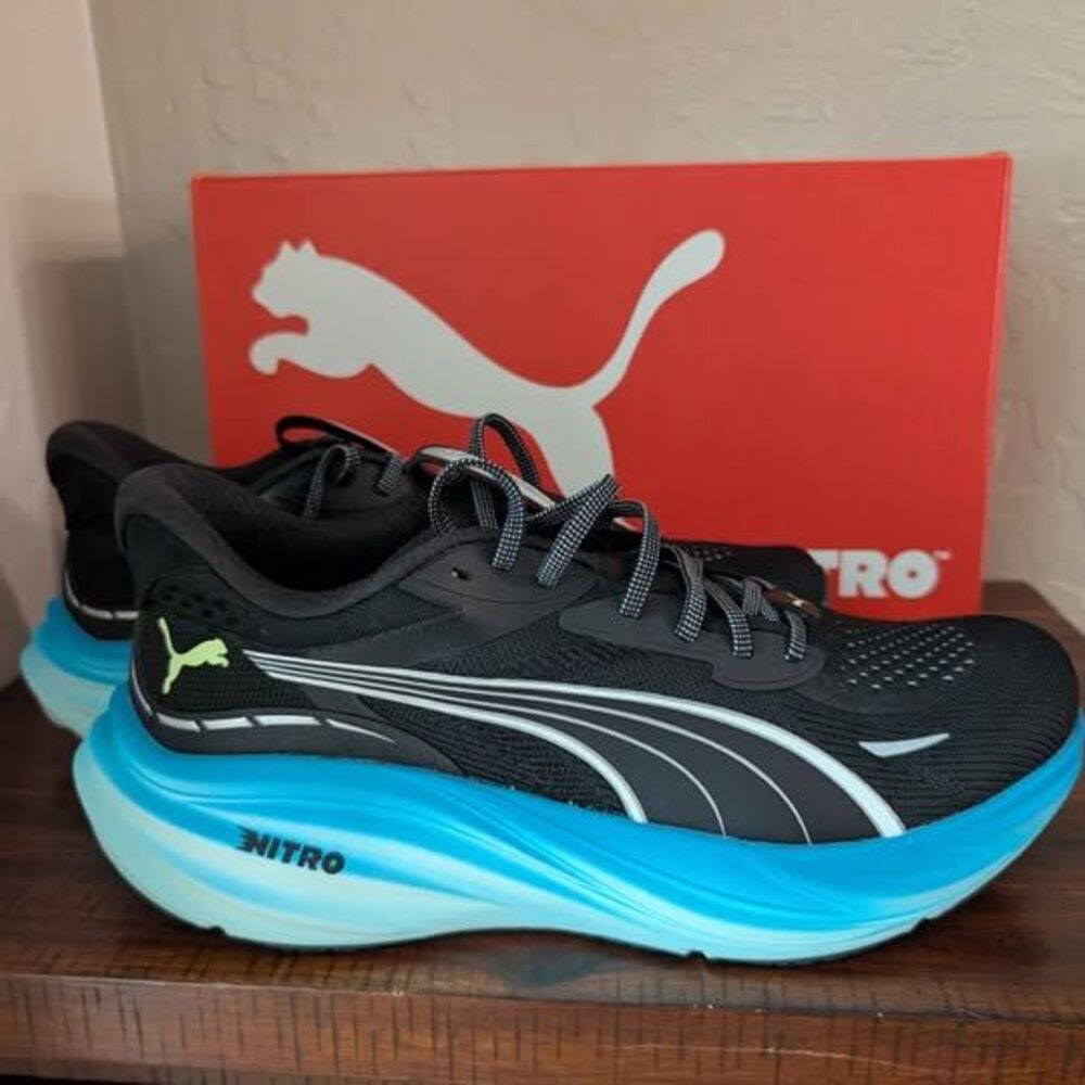 PUMA Magnify NITRO 3 Mens 10.5 - PUMA Black-Speed Blue